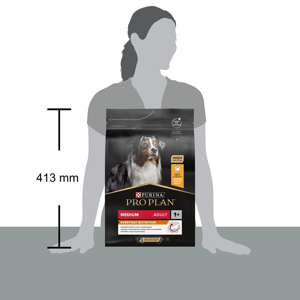 Pro Plan Medium Adult Everyday Nutrition Dry Dog Food with Chicken 3Kg