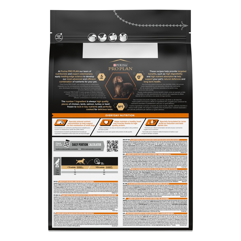 Pro Plan Small Mini Adult Everyday Nutrition Dry Dog Food with Chicken 3 Kg