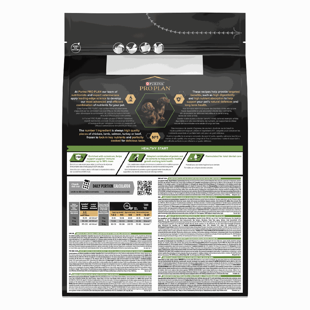 Pro Plan Small Mini Puppy Healthy Start Dry Dog Food with Chicken 3Kg