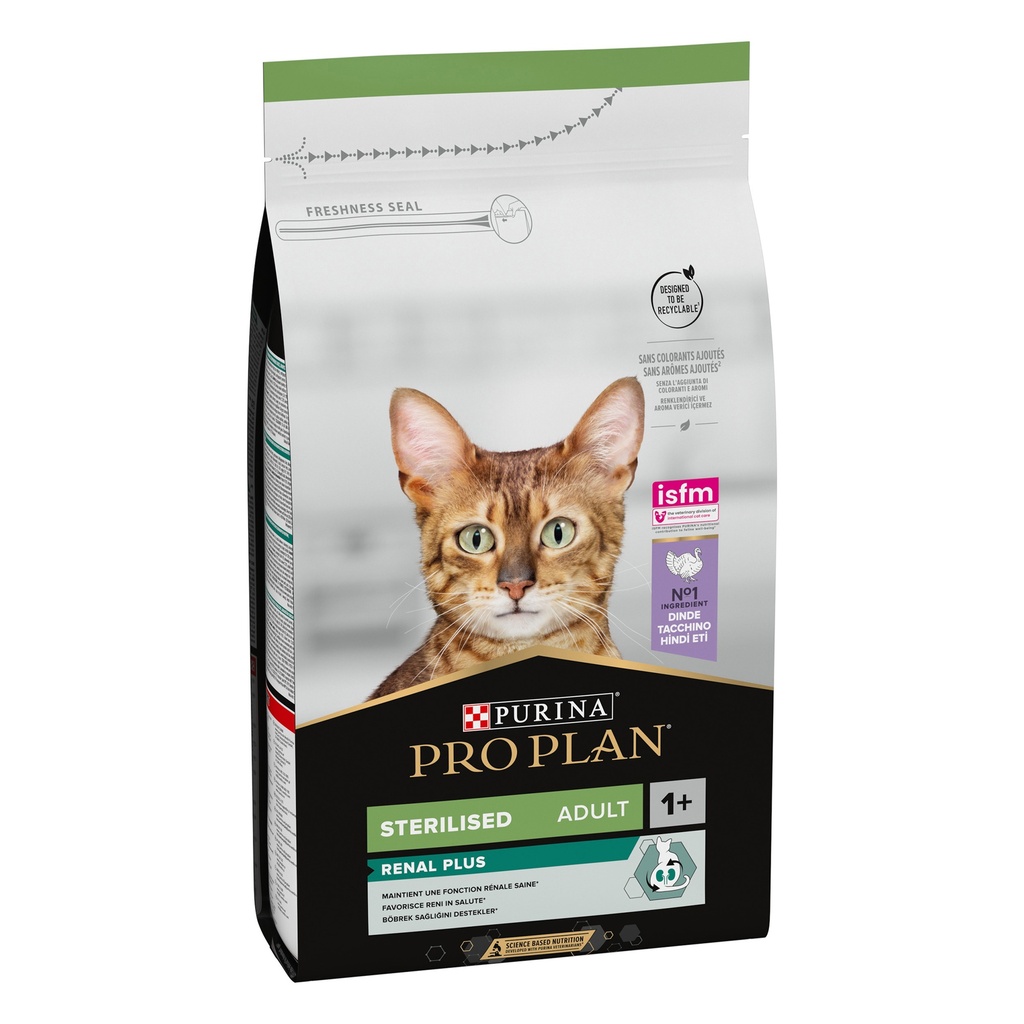 Pro Plan Sterilized Adult Renal Plus Dry Cat Food with Turkey 1.5Kg