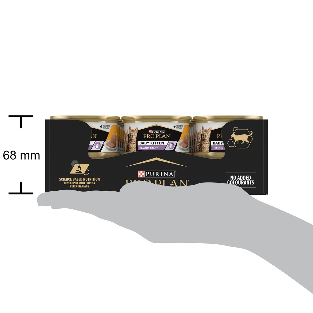 Pro Plan Baby Kitten Healthy Start Mousse Wet Cat Food Can with Chicken 85g