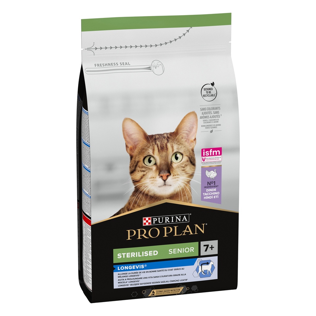 Pro Plan Sterilized Senior 7+ Longevis Dry Cat Food with Turkey 1.5Kg