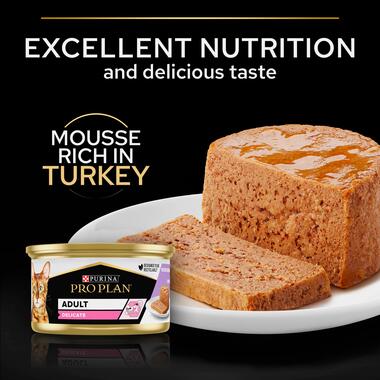 Pro Plan Delicate Cat Mousse with Turkey 85g 