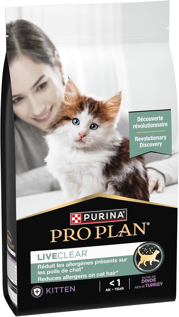 Pro Plan Kitten LiveClear Dry Cat Food with Turkey 1.4Kg