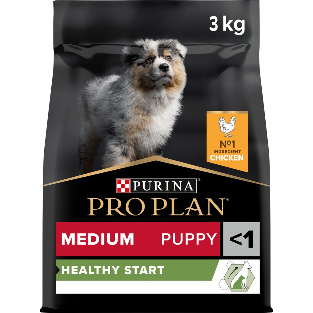 [PPP50110] Pro Plan Medium Puppy Healthy Start Dry Dog Food with Chicken 3Kg
