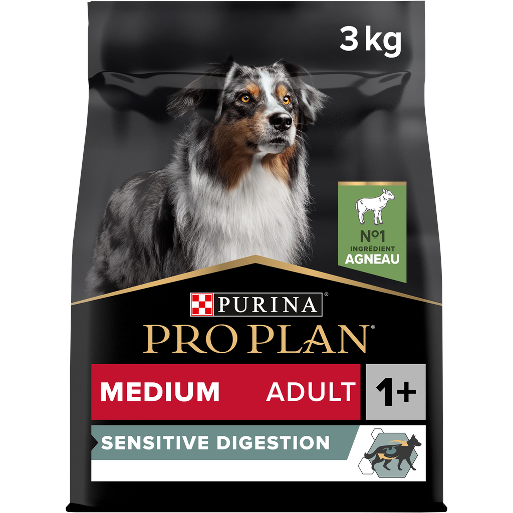 Pro Plan Medium Adult Sensitive Digestion Dry Dog Food with Lamb 3Kg