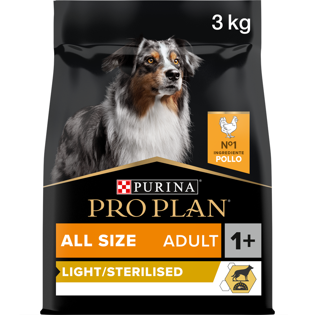 Pro Plan All Size Adult Light Sterilized Dry Dog Food with Chicken 3Kg