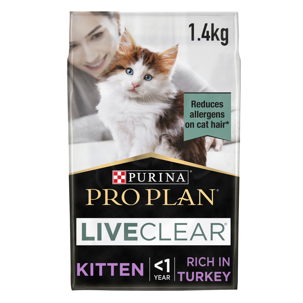 [PPP50270] Pro Plan Kitten LiveClear Dry Cat Food with Turkey 1.4Kg