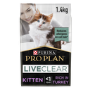 Pro Plan Kitten LiveClear Dry Cat Food with Turkey 1.4Kg