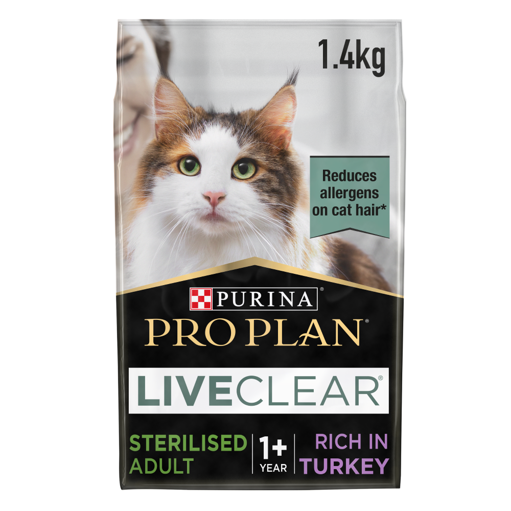Pro Plan Sterilized Adult Cat LiveClear Dry Cat Food with Turkey 1.4Kg