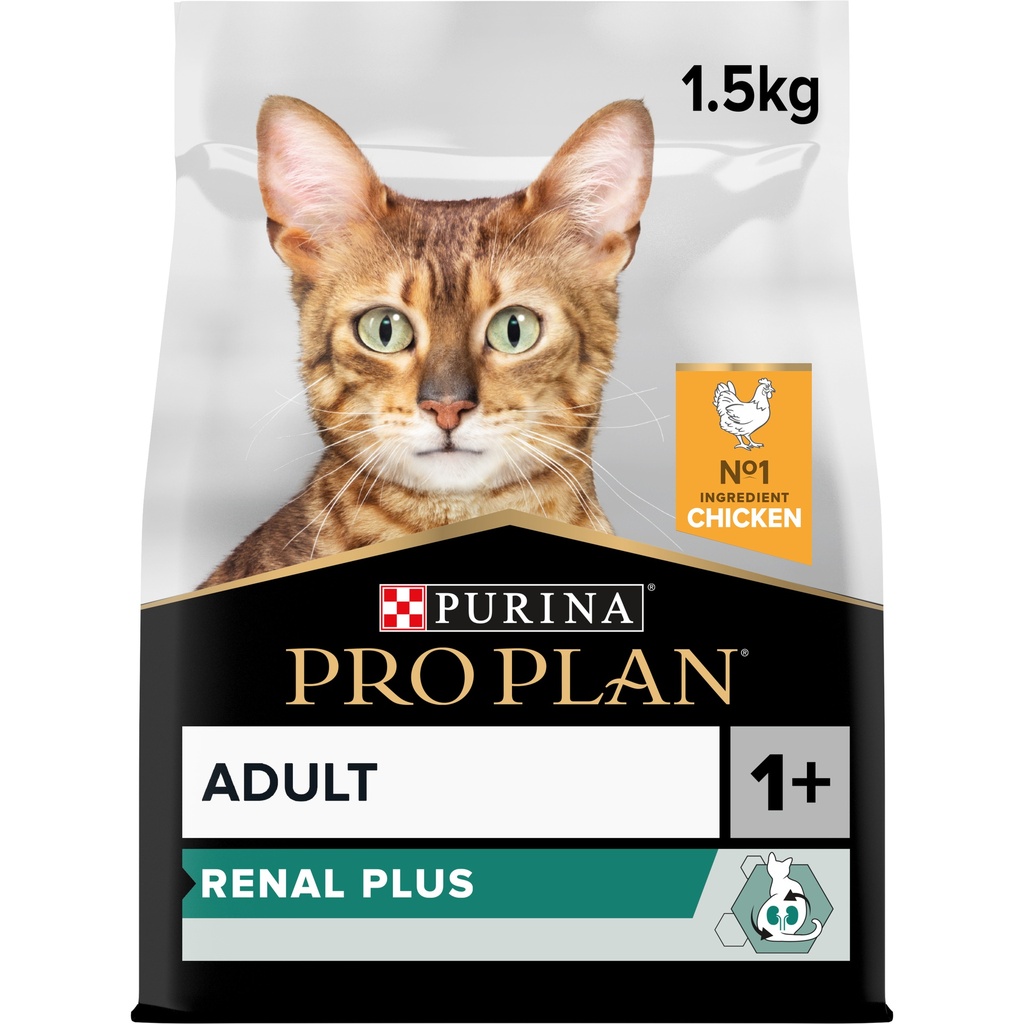 [PPP50015] Pro Plan Adult Renal Plus Everyday Dry Cat Food with Chicken 1.5Kg