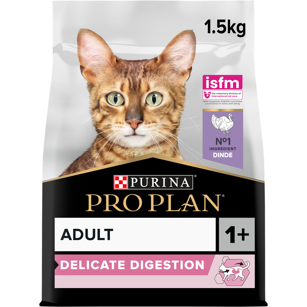 Pro Plan Adult Delicate Digestion Dry Cat Food with Turkey 1.5Kg