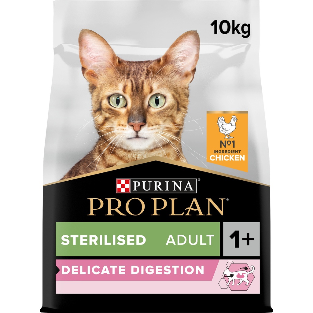 Pro Plan Sterilized Adult Delicate Digestion Dry Cat Food with Chicken 10Kg