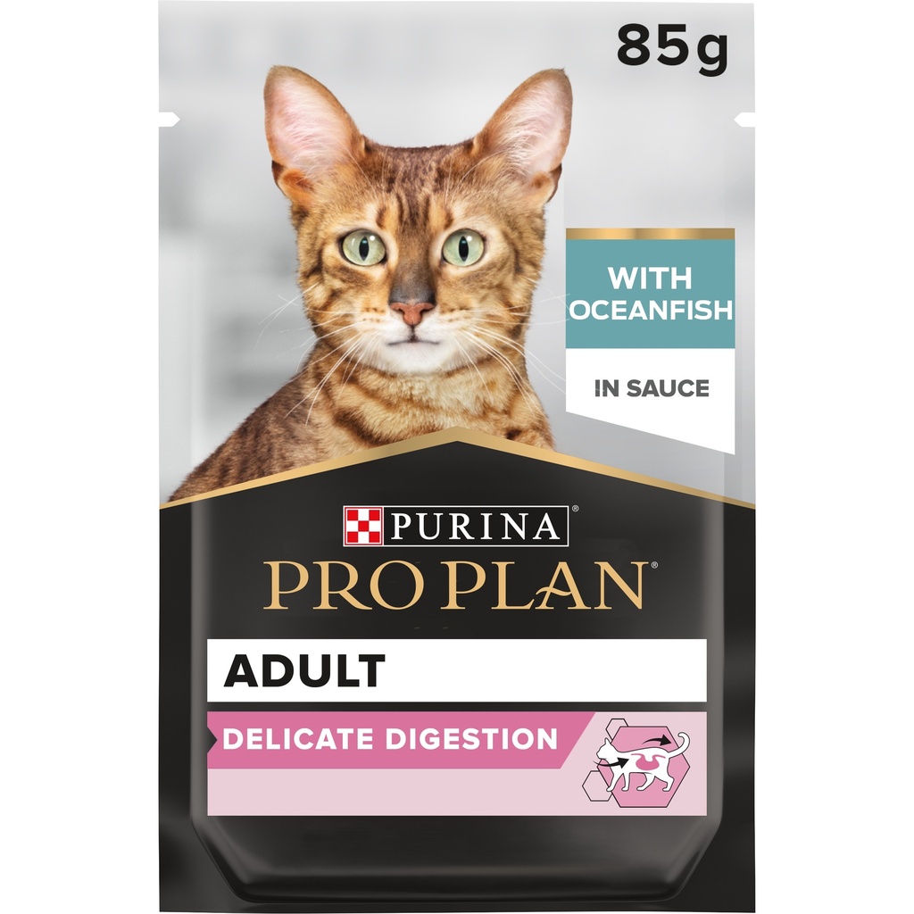 [PPP50030] Pro Plan Adult Delicate Digestion Wet Cat Food Pouch Oceanfish in Gravy 85g