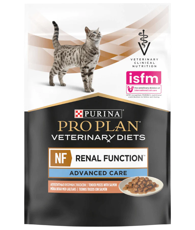 Pro Plan Veterinary Diets NF Renal Function Wet Cat Food Pouch Salmon in Gravy 85g