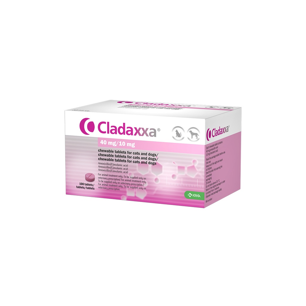 Cladaxxa® 40 mg/10 mg chewable tablets for cats & dogs (100 Tablets)