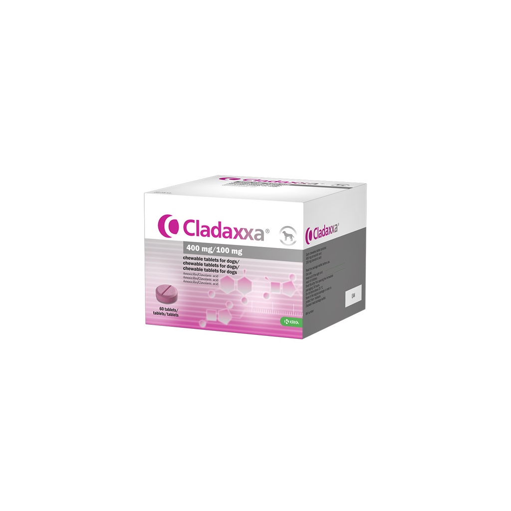 Cladaxxa® 400 mg/100 mg chewable tablets for dogs (60 Tablets)