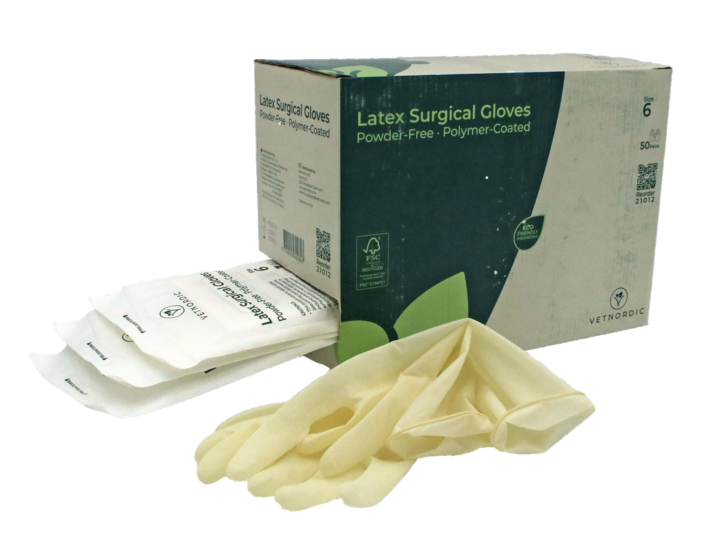 Latex Surgical Gloves, Powder-Free, size 6.0