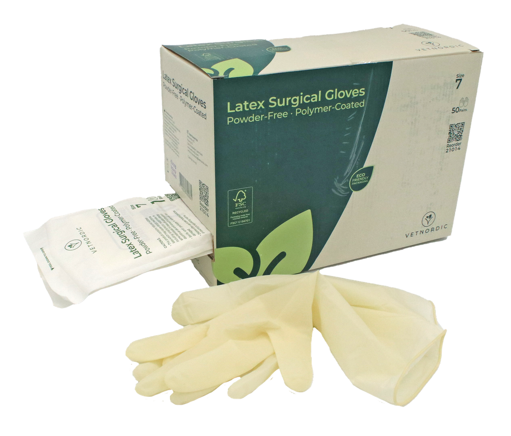 Latex Surgical Gloves, Powder-Free, size 7.0