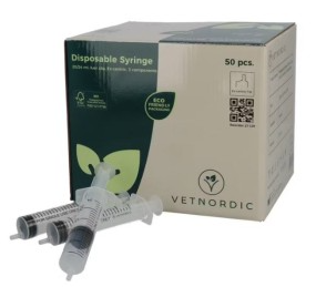 Disposable Syringe w/needle, centric, 3-comp, 1 ml, 0.5 x 16 mm, 25G x ⅝", orange
