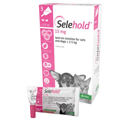 Selehold 15mg cats & Dogs <2.5Kg 