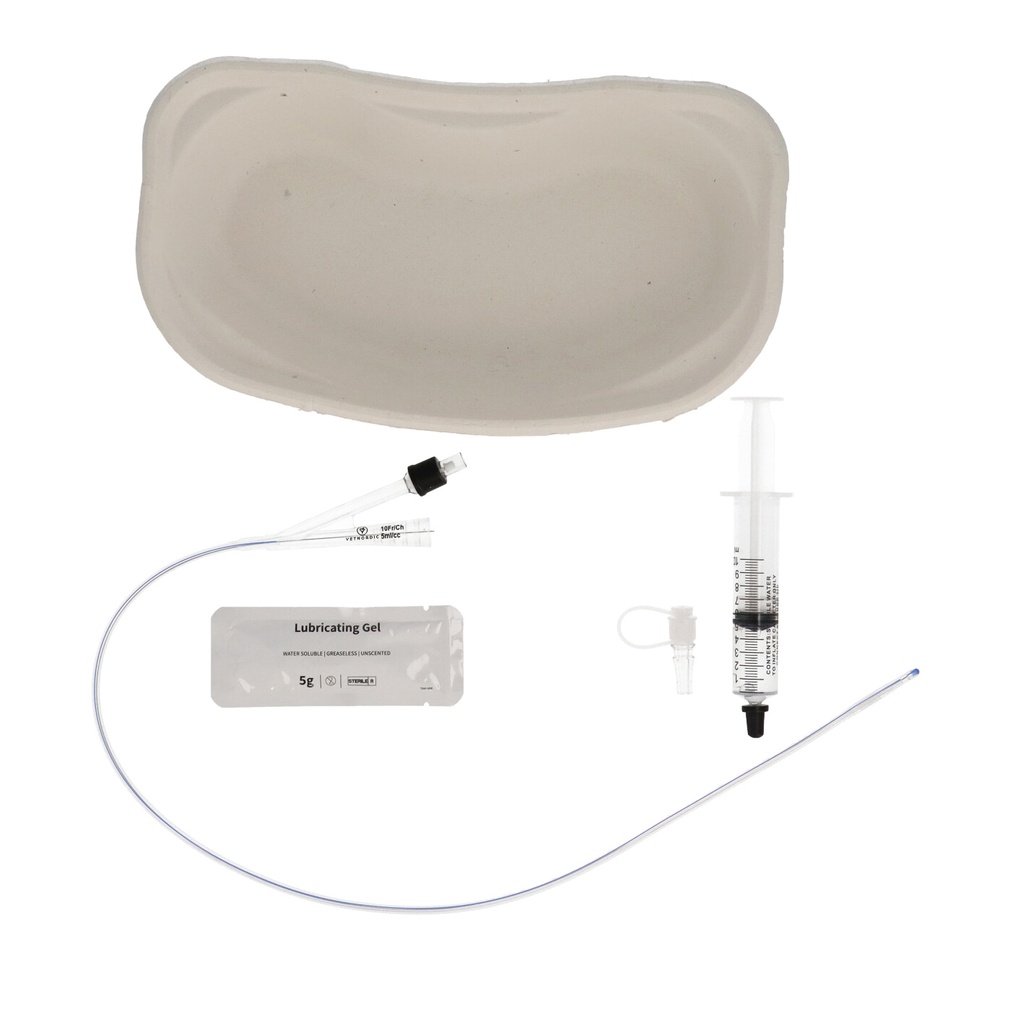 Silicone Foley Catheter Kit, 3.3 mm x 55 cm, 10 Fr x 22”, 1 pcs  