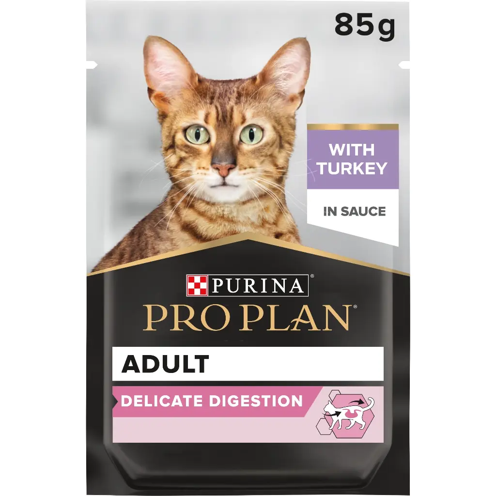 Pro Plan Delicate Wet Cat Food in Gravy with Turkey 85g 