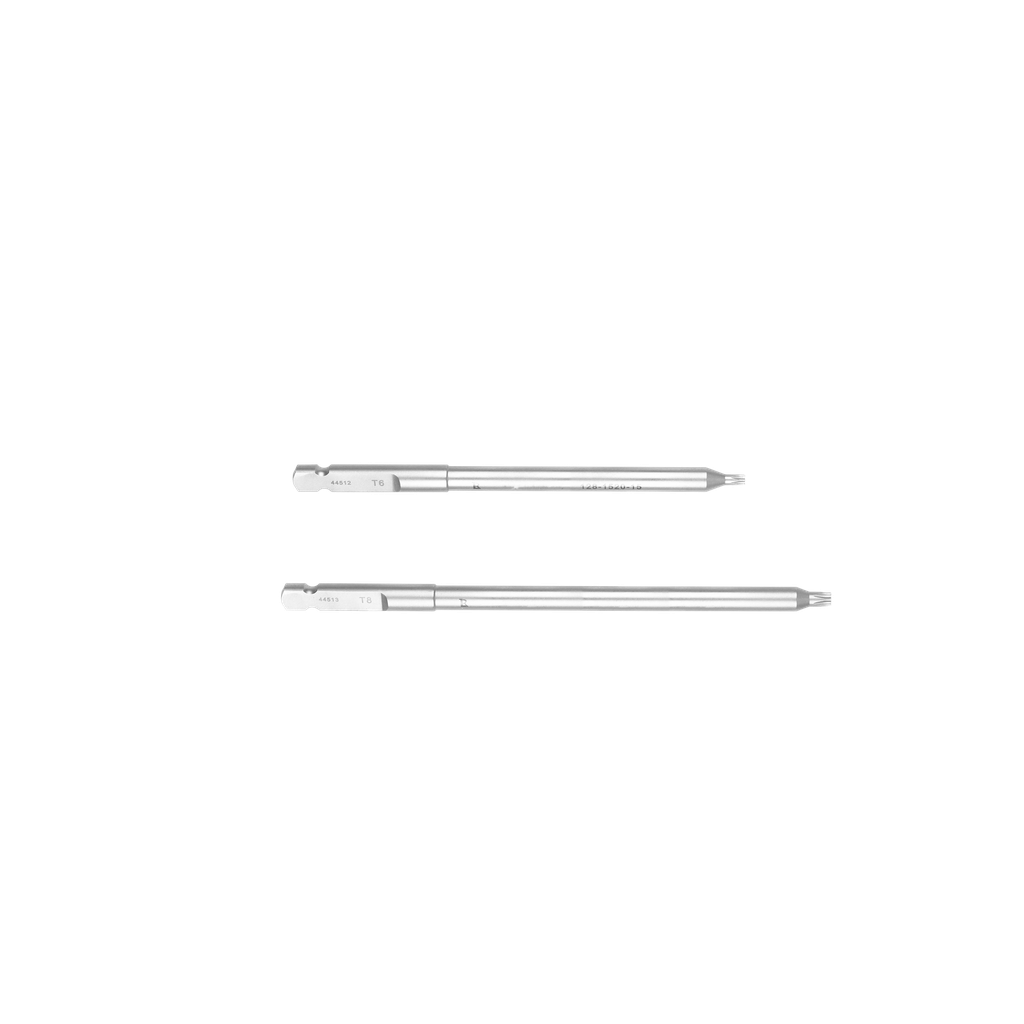 Screwdriver shaft, Stardrive T8 with AO connection, self-holding for 2.0 and 2.4mm screws, 60mm long