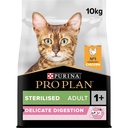 Pro Plan Sterilized Adult Delicate Digestion Dry Cat Food with Chicken 10Kg