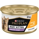 Pro Plan Baby Kitten Healthy Start Mousse Wet Cat Food Can with Chicken 85g