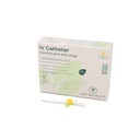 IV Catheter, w/injection port and wings, 0.7 x 19 mm, 24G x ¾", yellow