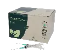 Disposable Syringe w/needle, centric, 3-comp, 2/3 ml,  0.8 x 40 mm, 21G x 1½", green